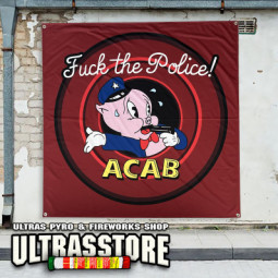 ACAB F... THE POLICE Banner 150x150cm